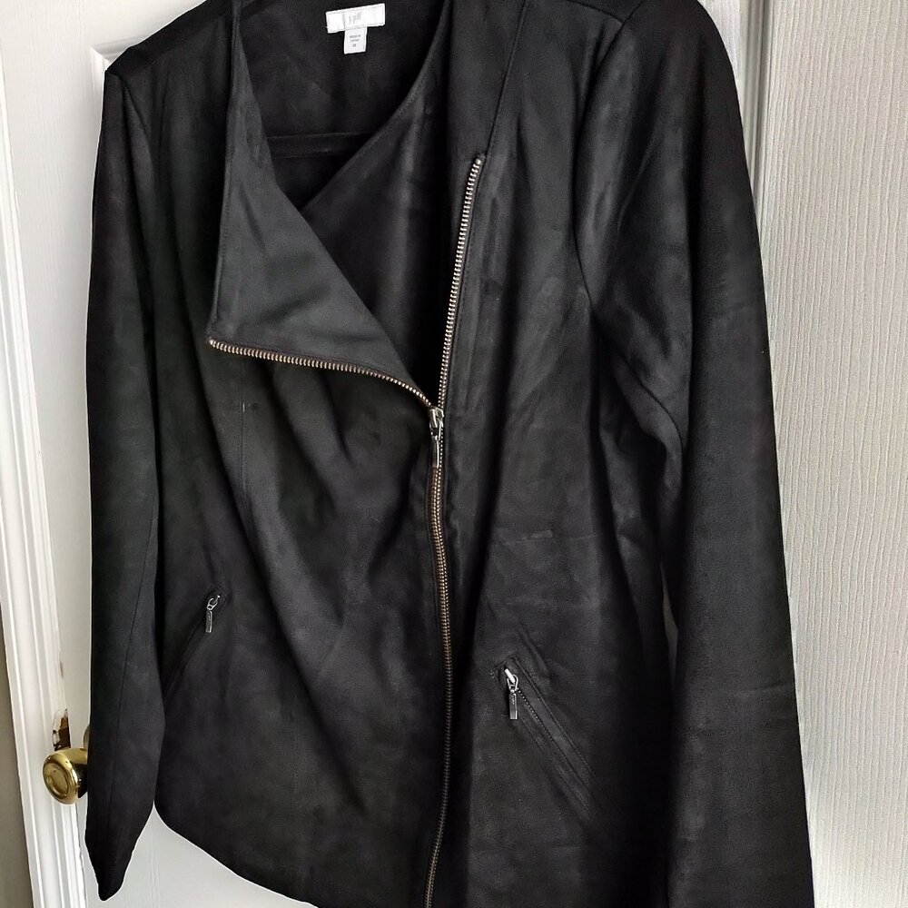 J Jill - faux suede moto jacket - similar to WHBM jackets - NWOT - size XS